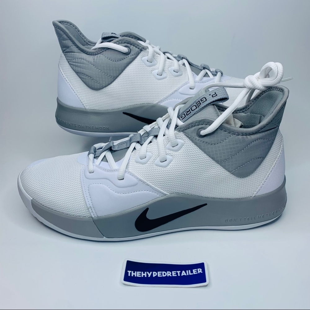 Nike PG 3 White Wolf Cool Grey Basketball Shoes